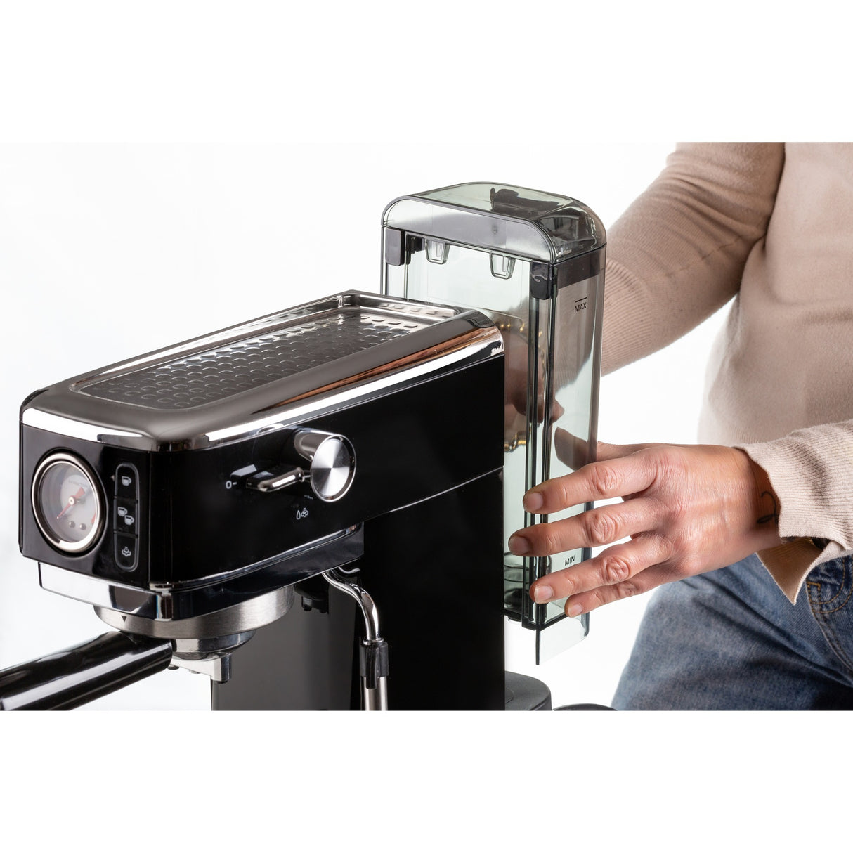 Ariete moderna espresso slim 1381 12 espressomaskine (sort)