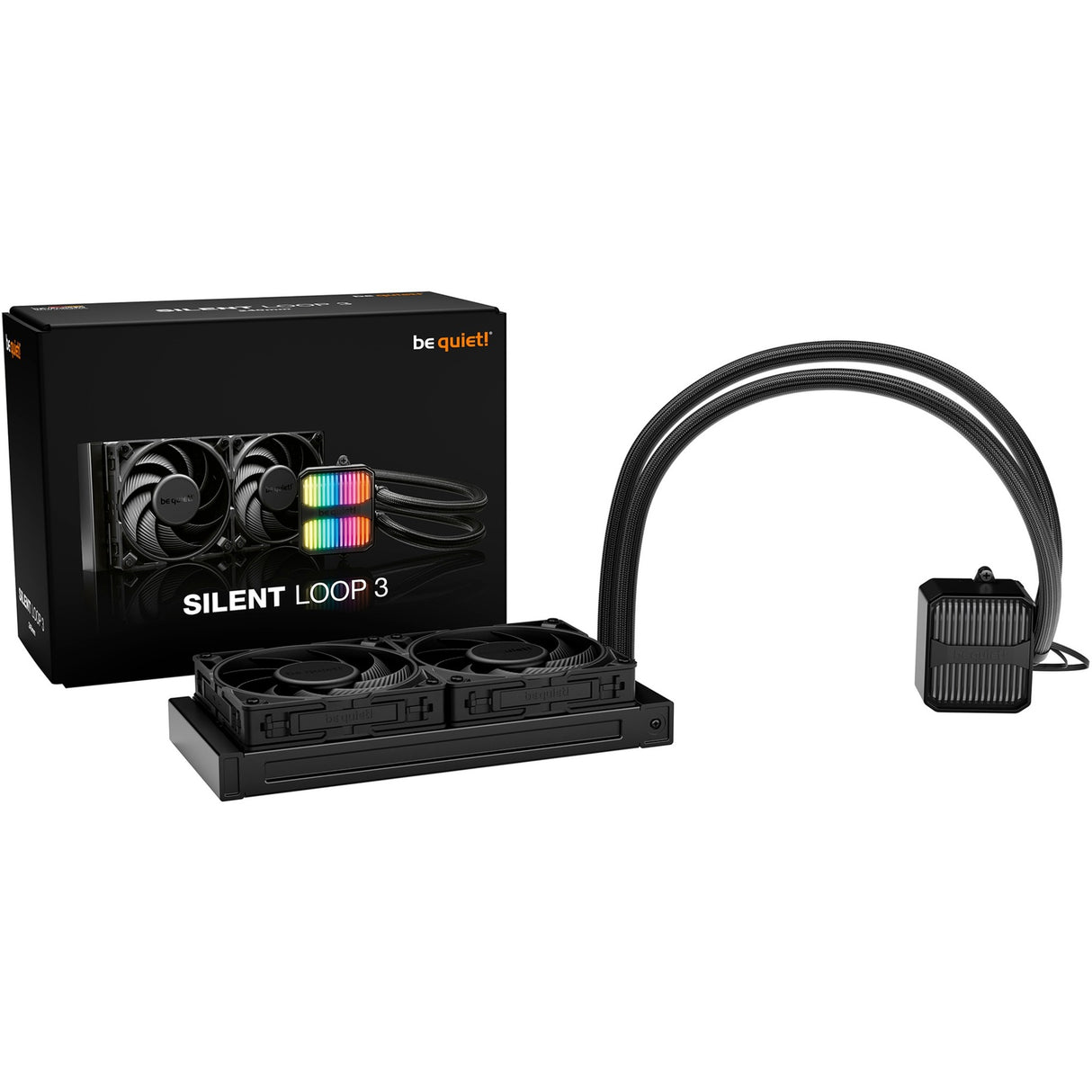 Vær stille! silent loop 3 240 vandkøling (sort, 4-benet PWM)