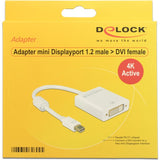 Delock mini displayport > dvi-adapter (hvid, 0,2 meter, 4k)