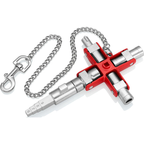 Knipex 00 11 06 v01 skifteskabsnøgle med 9 profiler - firkantede overflader