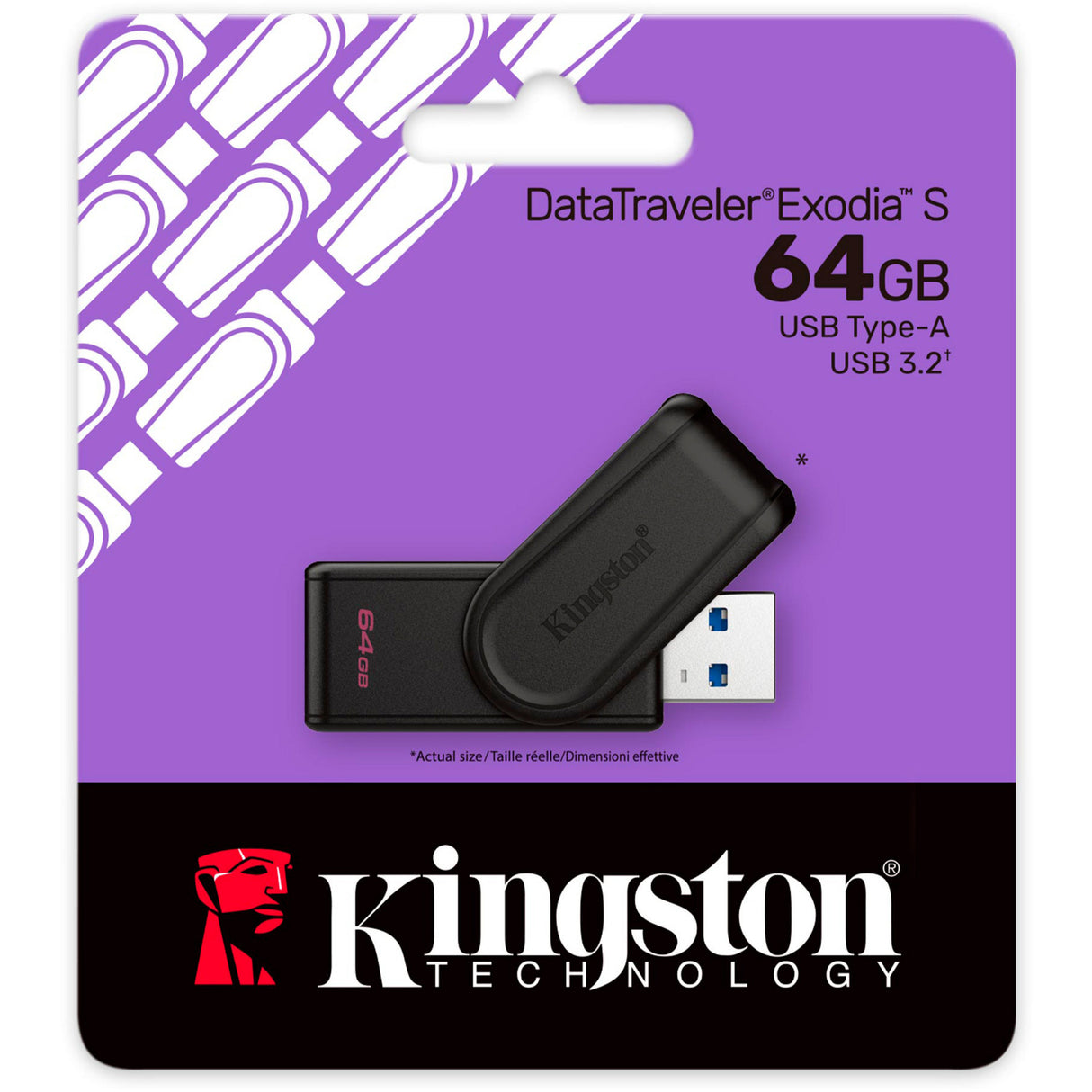 Kingston Data Traveler Exodia S 64 GB USB-stick (sort, DTXS 64 GB)