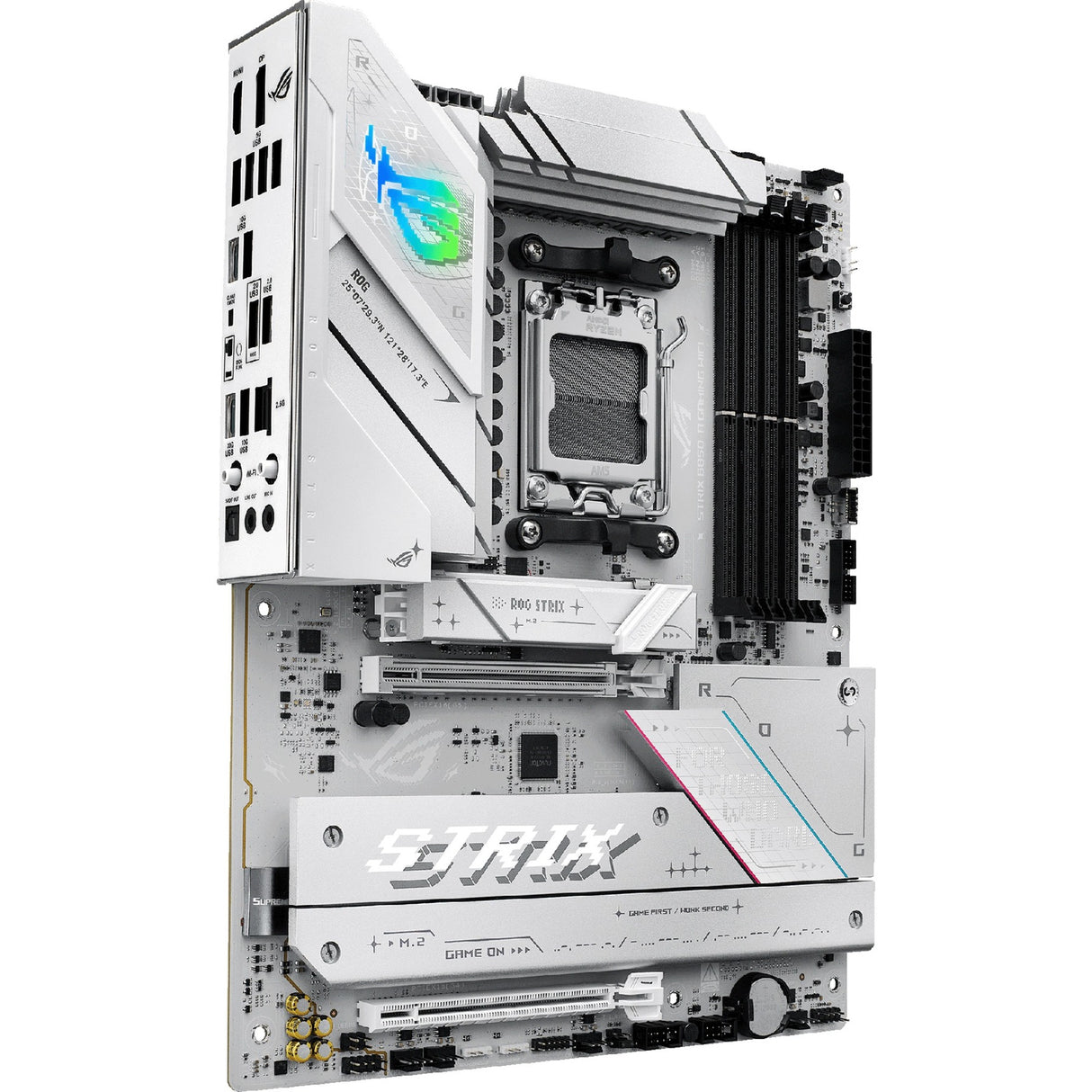 Asus ROG Strix B850-A Gaming Wi-Fi Socket AM5 bundkort (hvid, 2,5 GB-LAN, Wi-Fi 7, BT, lyd, ATX)