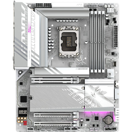 Gigabyte Z890 Aorus Elite WiFi7 Ice Socket 1851 bundkort (RAID, 2,5 GB-LAN, WiFi 7, BT, lyd, ATX)