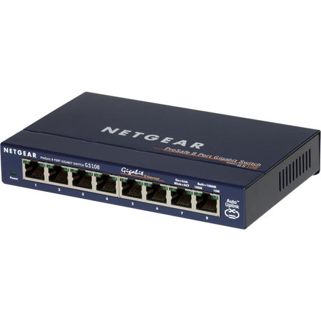 Netgear gs108 switch (blå, detail)
