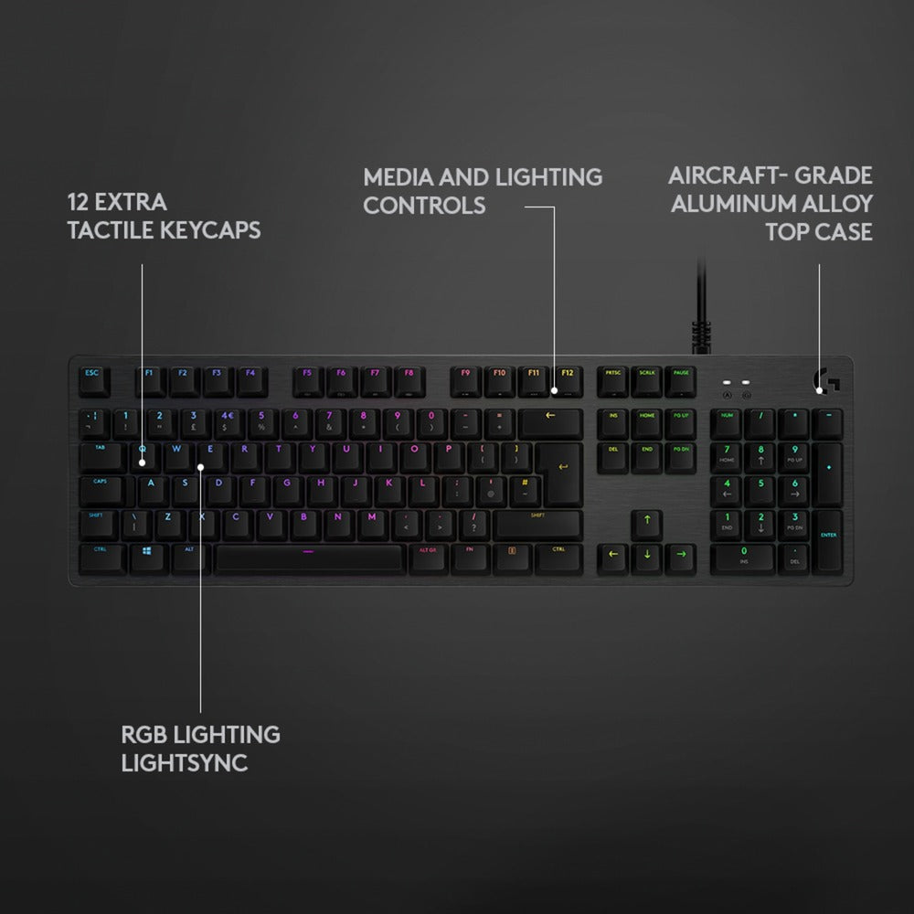 Logitech Logitech G512 Carbon LightSync RGB Mekanisk spiltastatur