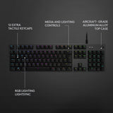 Logitech Logitech G512 Carbon LightSync RGB Mekanisk spiltastatur