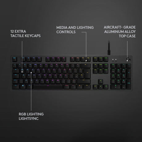 Logitech Logitech G512 Carbon LightSync RGB Mekanisk spiltastatur