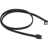 Sharkoon sata iii 90°-sleeve-kabel (sort, 0,75 meter)