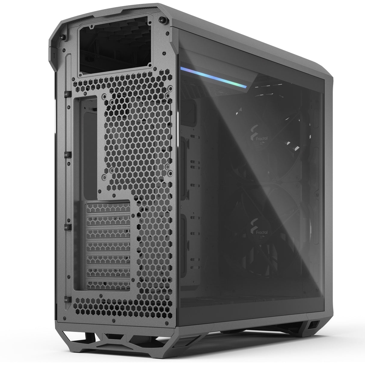 Fractal design torrent grå tg lys tonet midi tårnhus (grå | 2x USB-A | 1x USB-C | hærdet glas)