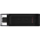 Kingston data traveler 70 64 GB USB-stick (sort, dt70 64 GB, USB-C 3.2 gen 1)