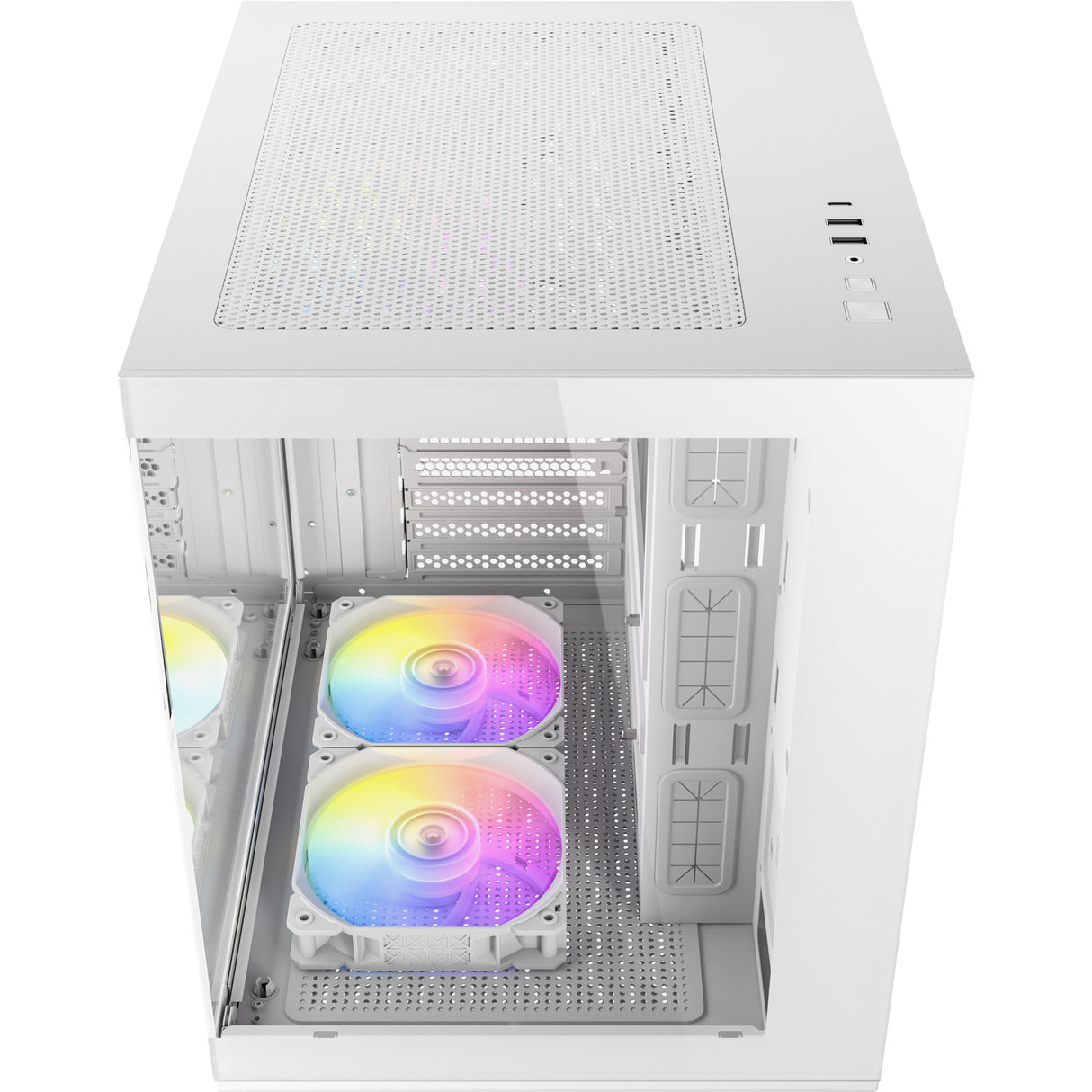 Antec cx60m argb mini tårnhus (hvid | 3x usb-a | rgb | hærdet glas)