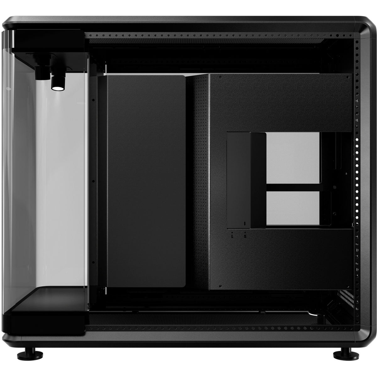 Cooler masterframe 360 panorama udstillingskabinet (sort | 2x USB-A | 1x USB-C | RGB | hærdet glas)