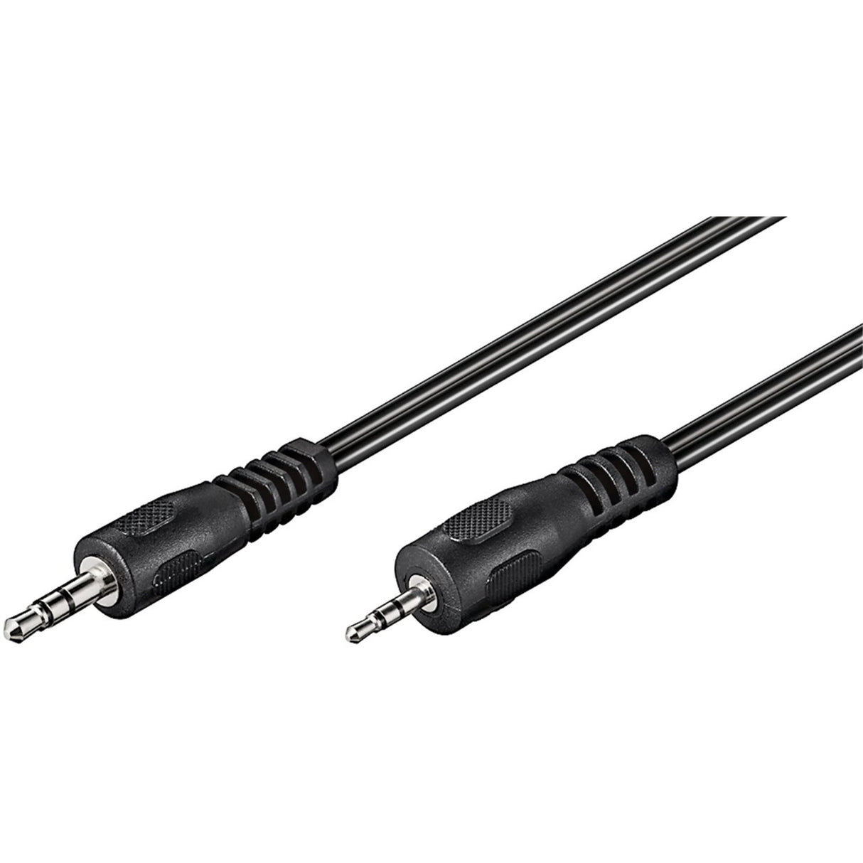 Goobay 2,5 mm jack > 3,5 mm jack-kabel (sort, 2 meter, stereo)