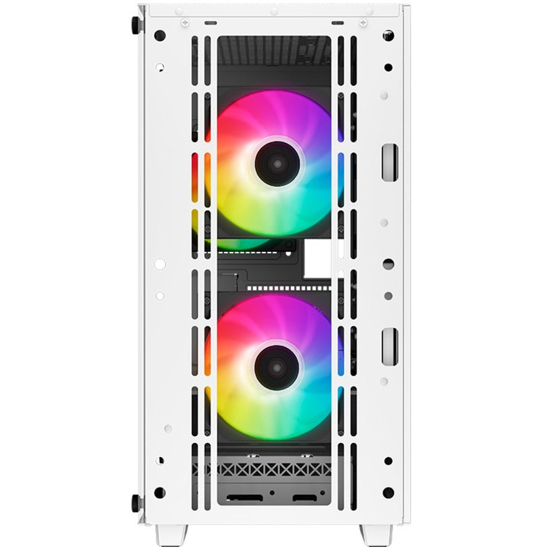 Deepcool cc360 argb midi tårnhus (hvid | 2x usb-a | rgb | hærdet glas)