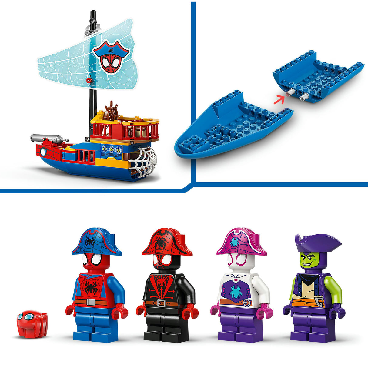 Lego marvel - team spidey piratskib byggelegetøj (11208)
