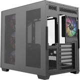 Xyz PC Gear Qubex Midi Tower-hus (sort | 2x USB-A | 1x USB-C | Hærdet glas)