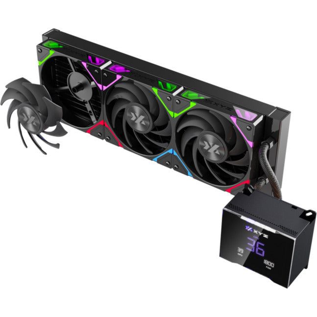 Xyz pc gear hydrotemp aio 360 vandkøling (sort, argb, pwm)