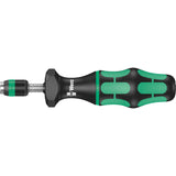 Wera serie 7400 Kraftform justerbar momentskruetrækker momentnøgle (sort grøn, 0,3 til 1,2 nm, med Rapidaptor quick-change holder)