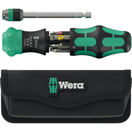 Wera kraftform kompakt 26 ra-r med etui, 6-delt bit sæt (sort grøn)