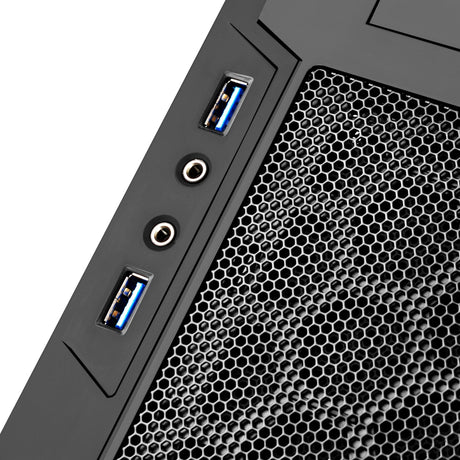 Silverstone sst-ps13b midi tårnhus (sort | 2x USB-A)