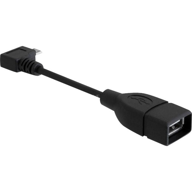 Delock micro USB-B > USB-A 2.0-adapter (sort, 0,11 meter)