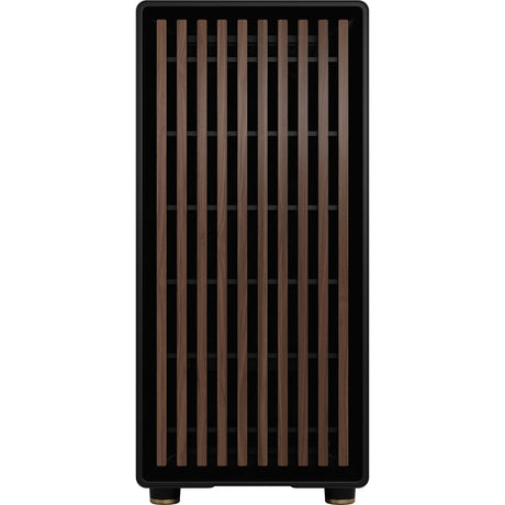Fractal design nord midi tårnhus (sort træ farve | 2x USB-A | 1x USB-C | hærdet glas)