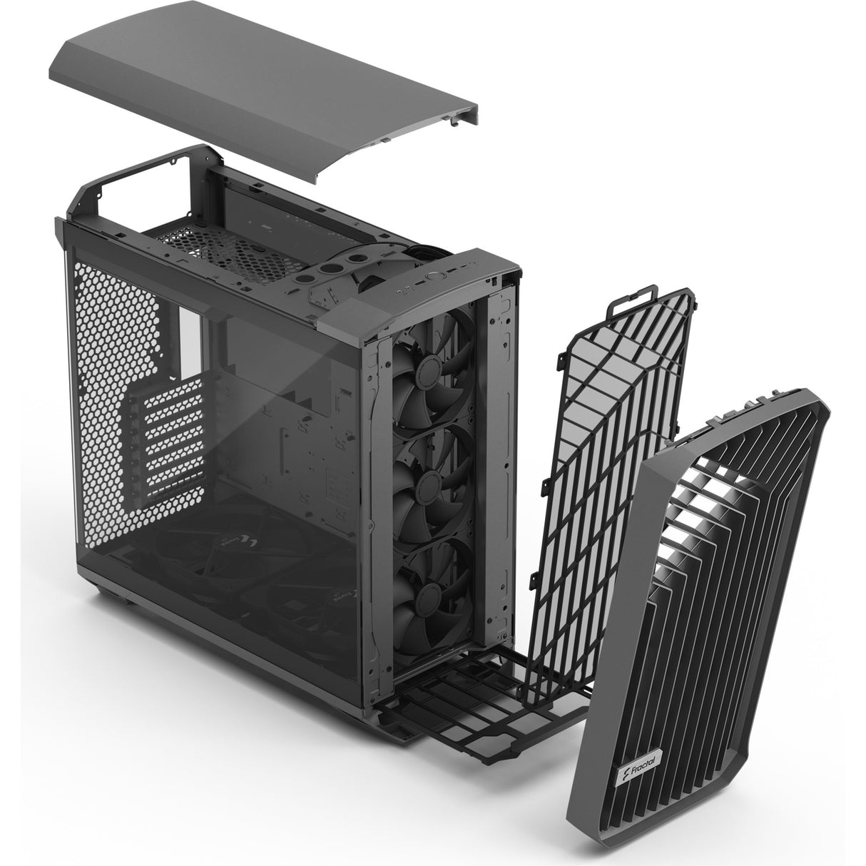 Fractal design torrent grå tg lys tonet midi tårnhus (grå | 2x USB-A | 1x USB-C | hærdet glas)