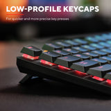 Trust GXT 866 Torix mekanisk gaming-tastatur (sort, amerikansk layout (QWERTY), Huano Red, 100 %, RGB)