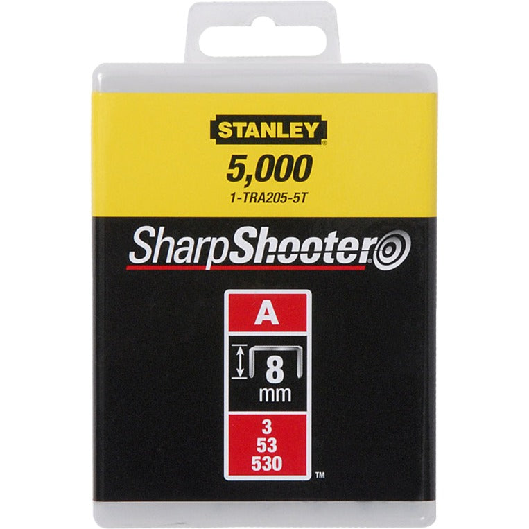Stanley hæfteklammer type a, 8 mm, 5000 hæfteklammer (1-tra205-5t)