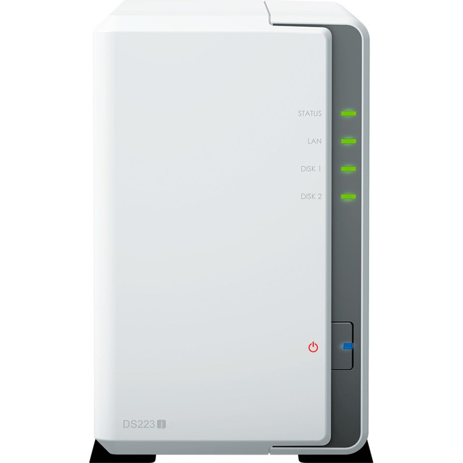 Synology disk station ds223j nas (hvid, 2x USB 3.2 gen 1)