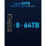 Terramaster f8 SSD NAS (sort, 1x 10GBE, HDMI, USB)