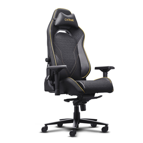 Trust gxt 721 ruya pro premium comfortabele gaming stoel (zwart geel)