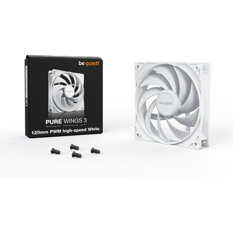 Vær stille! pure wings 3 pwm højhastighedskabinet ventilator (hvid, 120 x 120 x 25 mm)