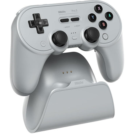 8bitdo pro 3 bluetooth gamepad (grå sort, switch 1 2, pc, android, 2,4 ghz bluetooth usb)