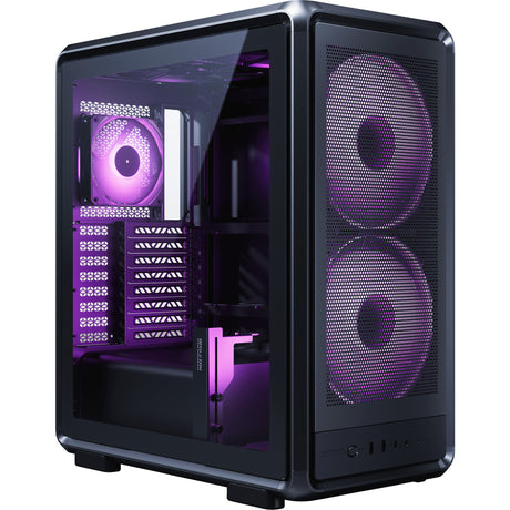Cooler master masterframe 500 mesh argb midi tower behuizing (zwart | 2x usb-a | 1x usb-c | rgb | tempered glass)