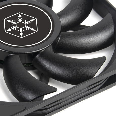 Silverstone air slimer 120 kasseventilator (sort, 120 x 15 x 120 mm, pwm)