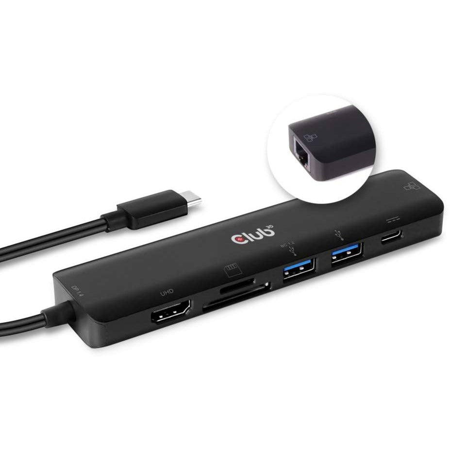 Club 3D CSV-1592 USB Type C 7-i-1 Hub-dockingstation (sort)