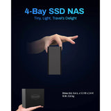 Terramaster f4 SSD NAS (sort, 1x 5GBE, HDMI, USB)