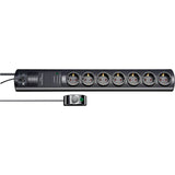 Brennerstuhl Primera-Tec Comfort Switch Plus 19.500A strømskinne med overspændingsbeskyttelse 7-vejs sort 2m H05VV-F 3G1.5 2 permanente, 5 omskiftelige
