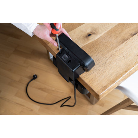 Brennerstuhl brennerstuhl®estilo duplex-stik, 1x USB C, 1x USB A, 10x sikkerhedsstik, sølvsort - 1153580200