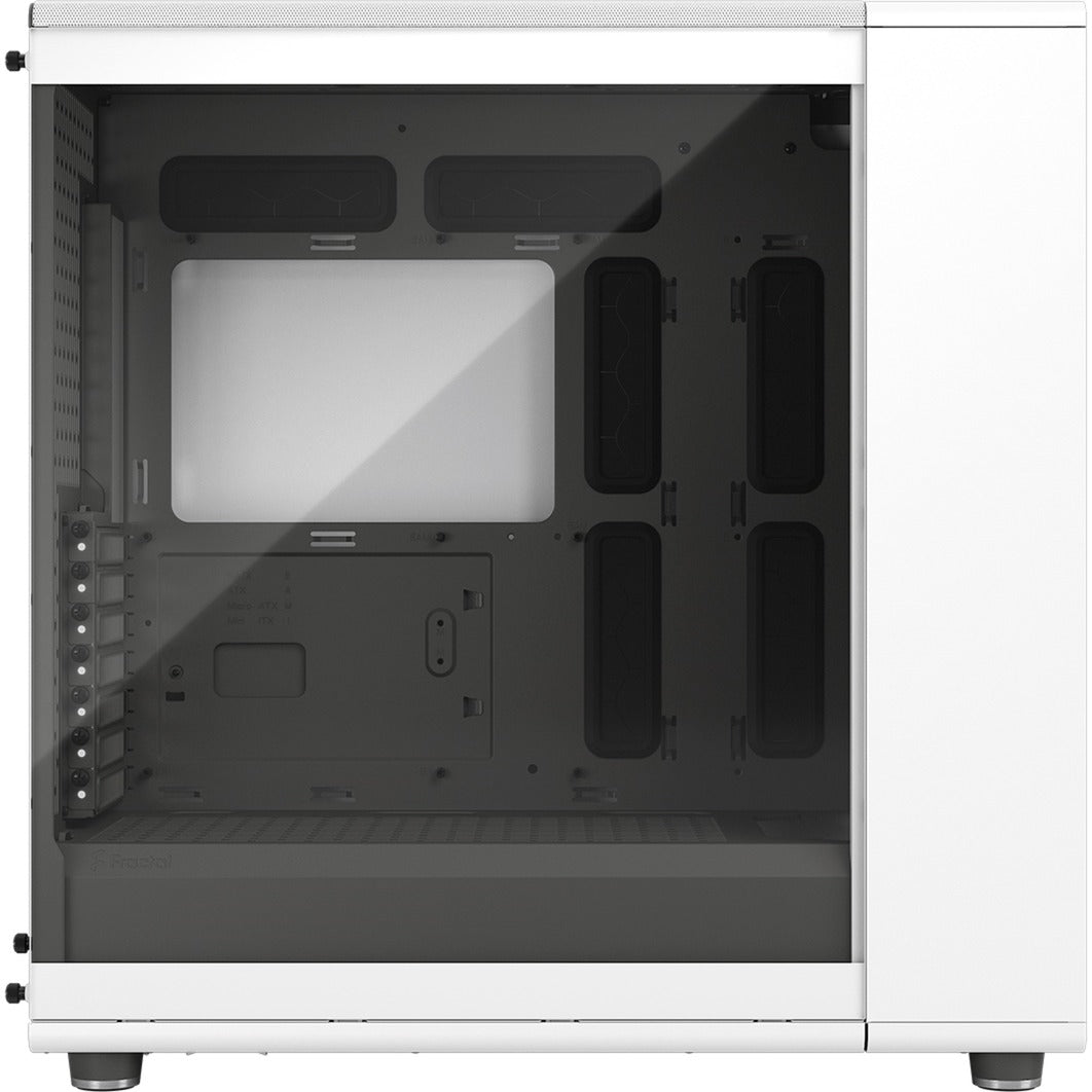 Fractal design nord xl midi tårnhus (hvid træfarve | 2x USB-A | 1x USB-C | hærdet glas)