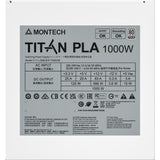 Montech titan pla modulær 1000 watt strømforsyning (hvid, 2x pcie)