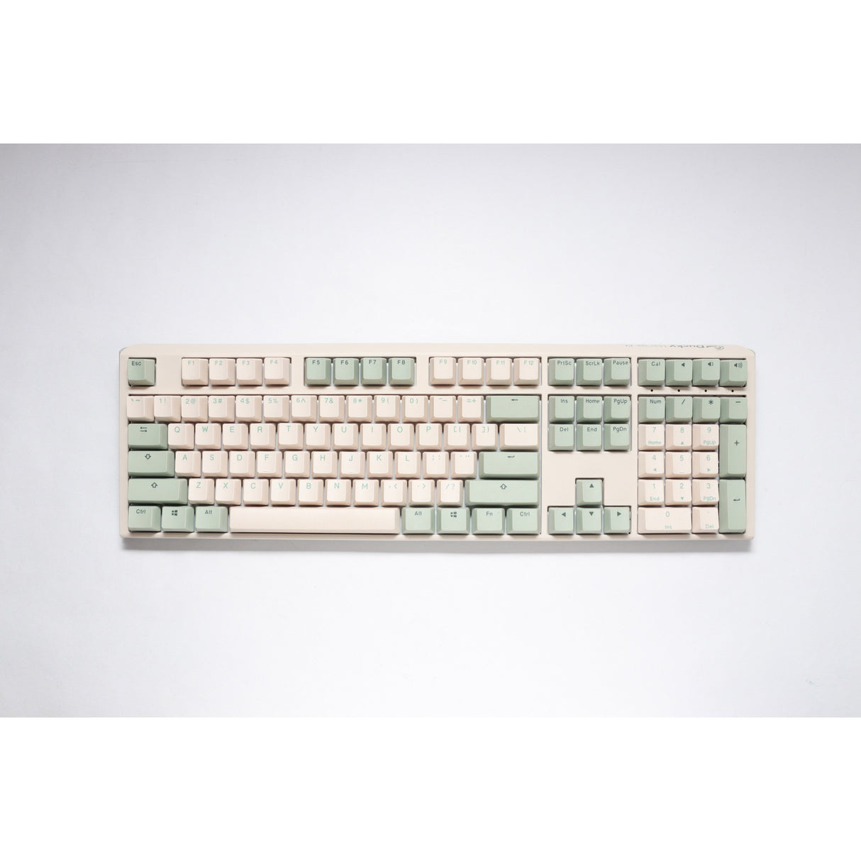 Ducky one 3 matcha, tastatur (cremegrøn, us-layout, cherry mx brown, pbt double shot, hot swap)