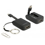 Delock USB-C > HDMI-adapter nøglering (sort, 4k 30hz)