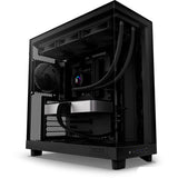 Nzxt h6 flow midi tårnhus (sort | 2x USB-A | 1x USB-C | hærdet glas)