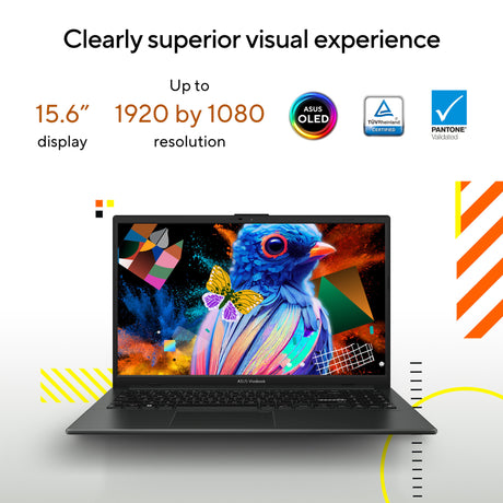 Asus vivobook go 15 e1504fa-bq5403w 15.6 bærbar (sort | ryzen 5 40 | radeon 610m | 8 GB | 512 GB SSD)