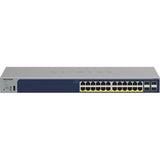 Netgear 24-ports gigabit ethernet poe+ smart switch med 4 sfp-porte (gs728tppv3)