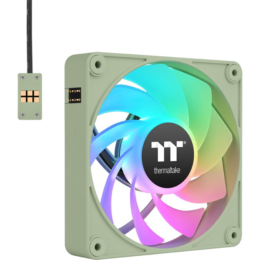 Thermaltake ct120 ex reverse argb sync pc køleventilator matcha grøn (3-fan pack) case fans (lysegrøn, 3 styk, 120 x 120 x 25 mm, pwm)