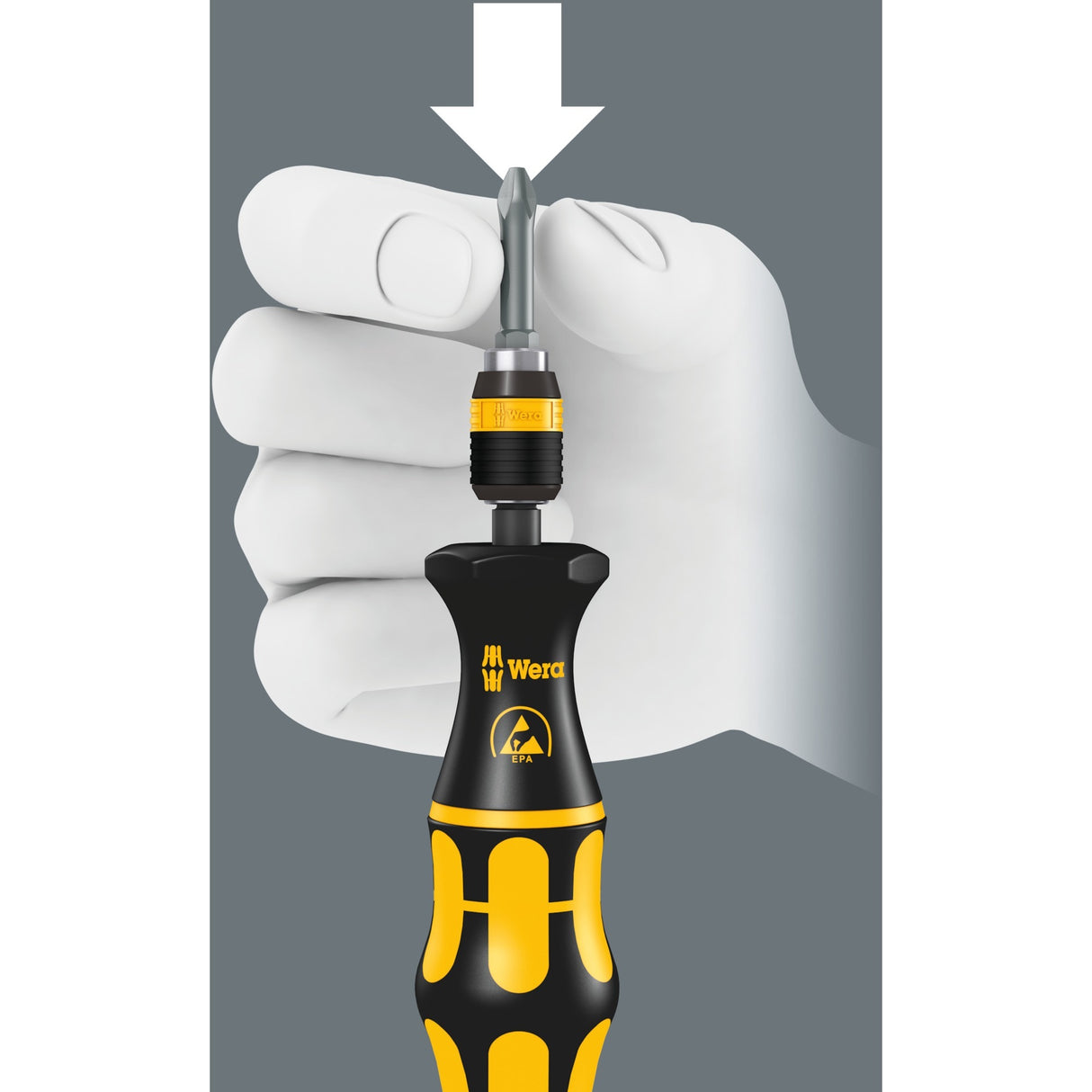 Wera bit håndholder 813 r skruetrækker (sort gul, ESD, ikke-magnetisk, 90 mm)