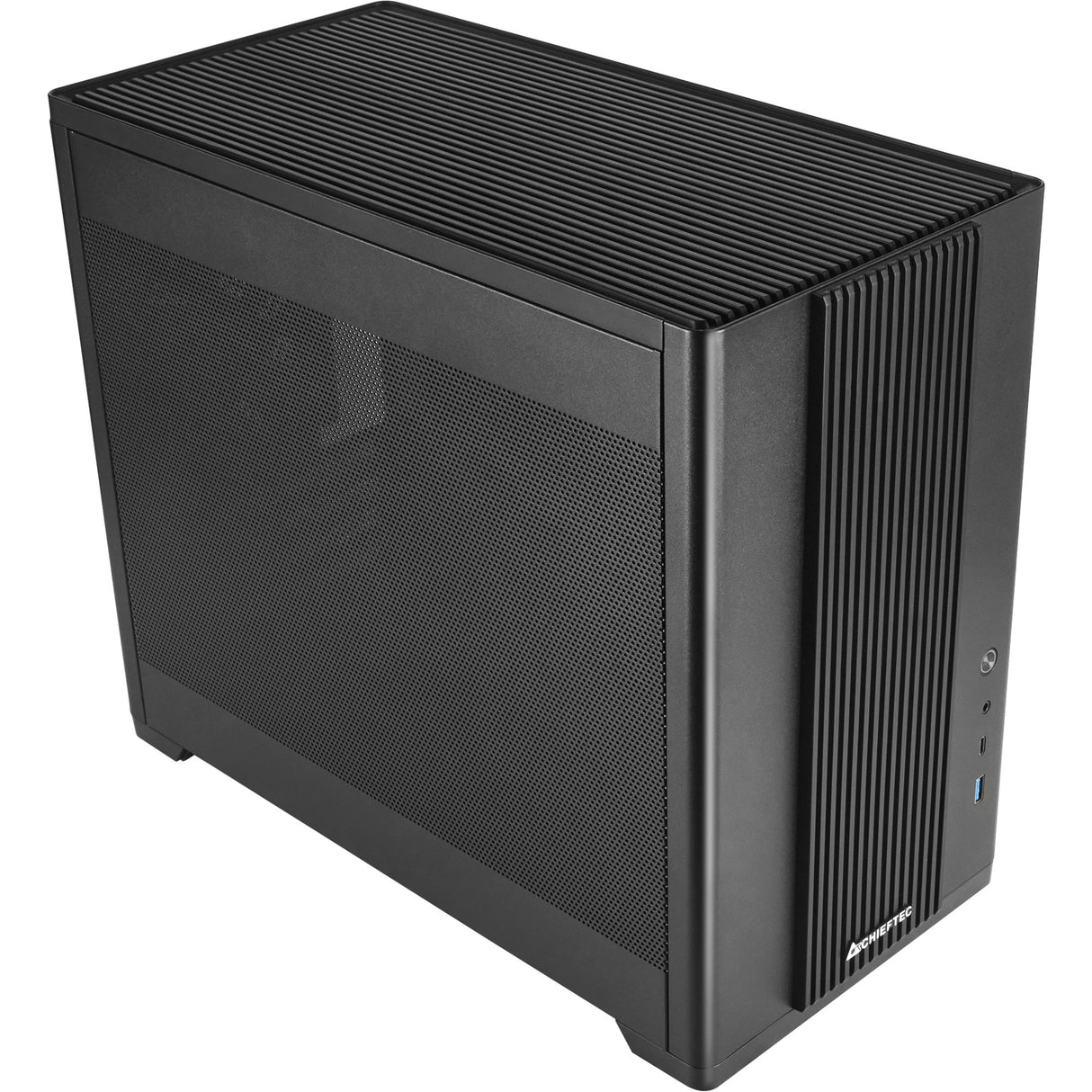 Chieftec bx-mesh mini tårnhus (sort | 1x USB-A | 1x USB-C | hærdet glas)